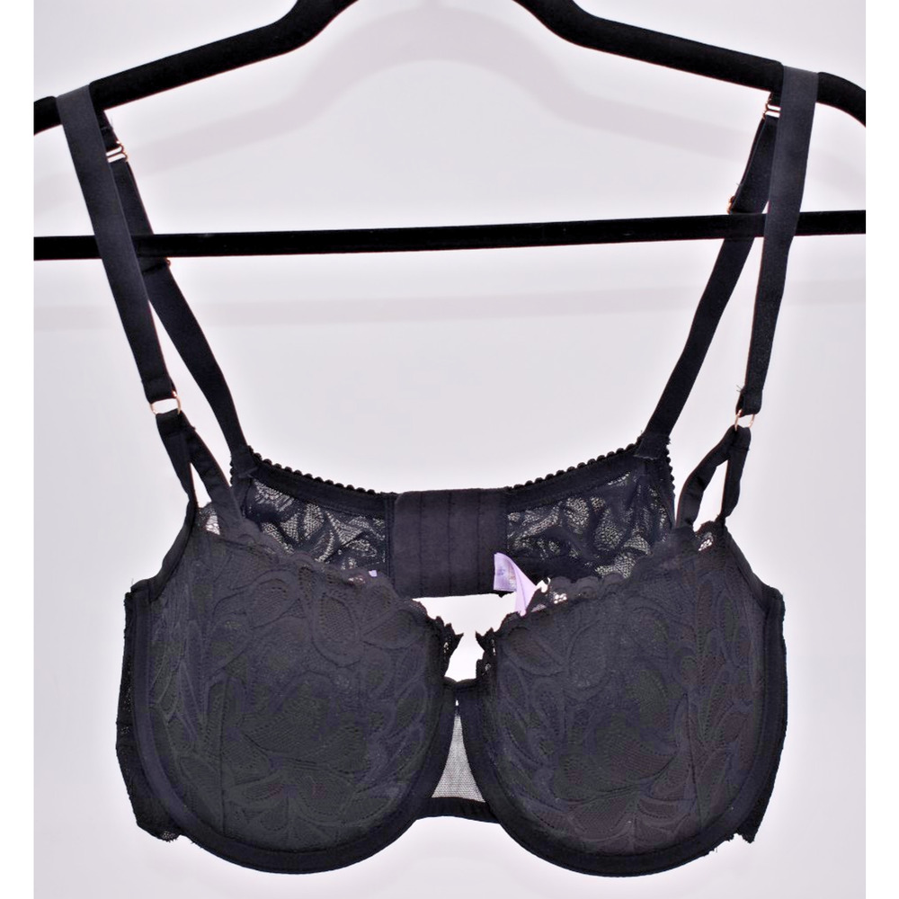 Savage X Fenty Black Lace Underwire Bra w/Adjustable Straps 38DDD